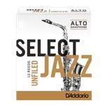 D'Addario Select Jazz Alto Sax Reeds 3 Hard Unfiled, 10-pack RRS10ASX3H