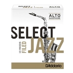 D'Addario Select Jazz Alto Sax Reeds 3 Hard Filed, 10-pack RSF10ASX3H