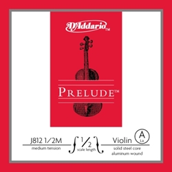 D'Addario Prelude 1/2 Violin Single A String Medium Tension J81212M