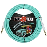 Pig Hog Seafoam Green 20' vintage series instrument cable PCH20SG