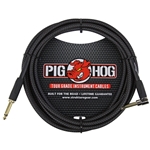Pig Hog 10ft Right Angle Instrument Cable Black PCH10BKR