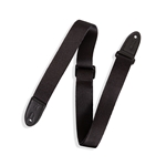 Levy's 1.5" Kids Black Guitar Strap with Black Leather Ends. MPJR-BLK