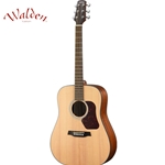 Walden D550E Natura Solid Spruce Top Dreadnought Acoustic Electric Guitar - Open Pore Satin Natural MG-20 Active Electronics with Bag