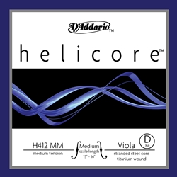 D'Addario Helicore Viola Single D String Medium Tension, Medium Scale H412MM