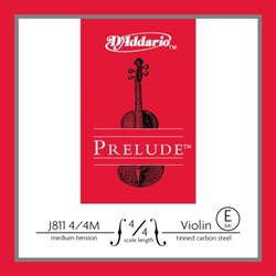 D'Addario Prelude 4/4 Violin Single E String Medium Tension J81144M