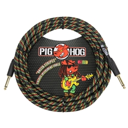 Pig Hog "Rasta Stripes" 20' Vintage Series Instrument Cable PCH20RA
