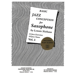 Basic Jazz Conception for Saxophone 2 Niehaus Book and CD