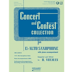 Concert and Contest Collection for Eb Alto Saxophone Saxophone Part with online media and printable piano accompaniment