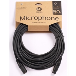 D'Addario Classic Series Microphone Cable (XLR ML-XLR FM), 50 FT PW-CMIC-50