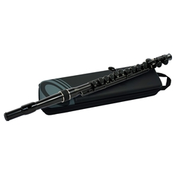 Nuvo Student Flute, includes standard headjoint and foot, two lip plates, cleaning swab, and case - Black on Black N230SFBK