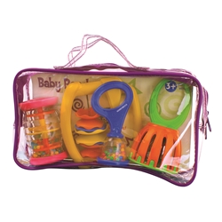 Hohner Kids Baby Band Gift Pack - 4 instruments and vinyl carrying case. (Includes mini rainbow shaker, baby maraca, baby rattle and cage bell.) MS9000