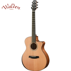 Walden G2070RCE SupraNatura Solid Cedar Top Solid Mahogany Back and Sides Rosewood Armrest Grand Auditorium Acoustic Electric Guitar - Cutaway Satin Natural Fishman Presys Blend electronics with Mic Hardshell Case